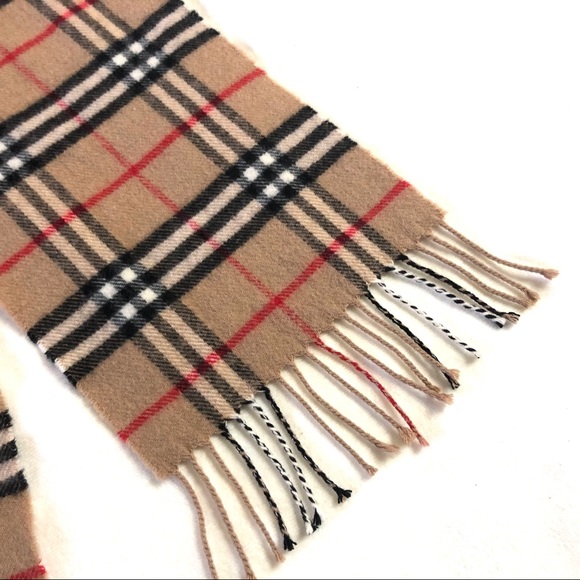 Authentic Burberry Wool Cashmere Checker Kid Scarf - Picture 6 of 7